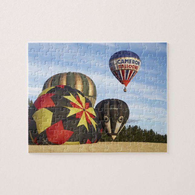 Varm luftballonger nära Wanaka, Sydön, Nya Pussel (Horisontell)