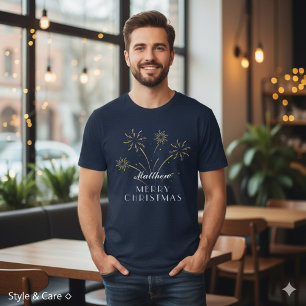 Varm Merry Christmas Dekorativ Helgdag T Shirt