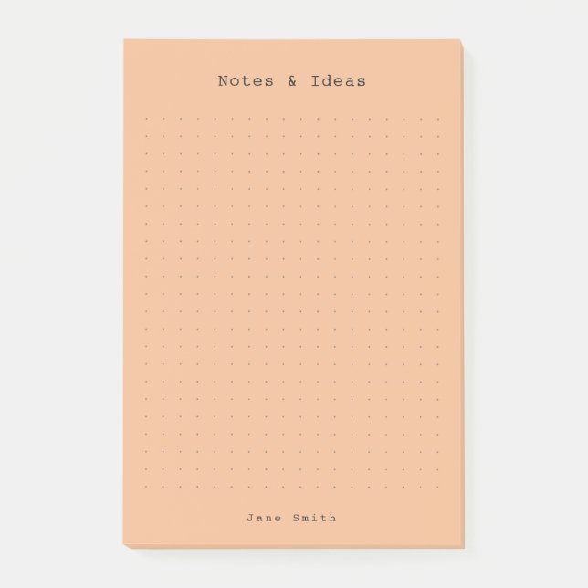 Varm, minimalistisk och personlig retro-estetik  post-it block (Framsida)