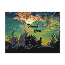 Varm morgon soluppgång landskap träd tack