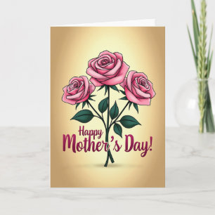 Varm mors dagskort med blommor kort
