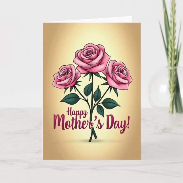 Varm mors dagskort med blommor kort (Framsida)