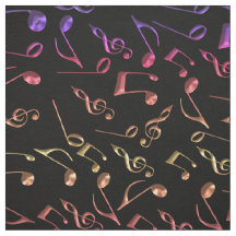 Varm musik noter på svart eller några färgtyg