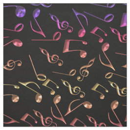 Varm musik noter på svart eller några färgtyg tyg