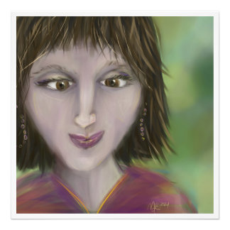 Varm Nådig Personlighetsporträtt Feministisk Konst Fototryck