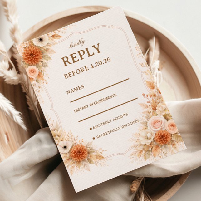 Varm Neutral Blommig Respons OSA Kort (Skapare uppladdad)