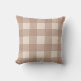 Varm neutral Gingham-kudde Kudde