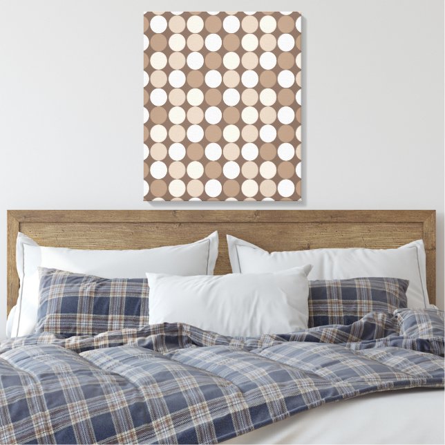 Varm Neutral Jord Geometriska Cirklar  Canvastryck (Insitu (sovrum))