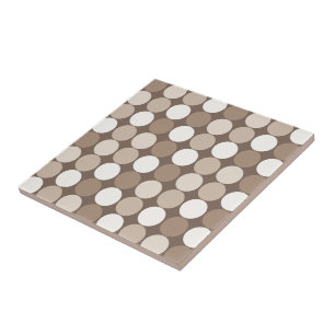 Varm Neutral Jord Geometriska Cirklar Kakelplatta