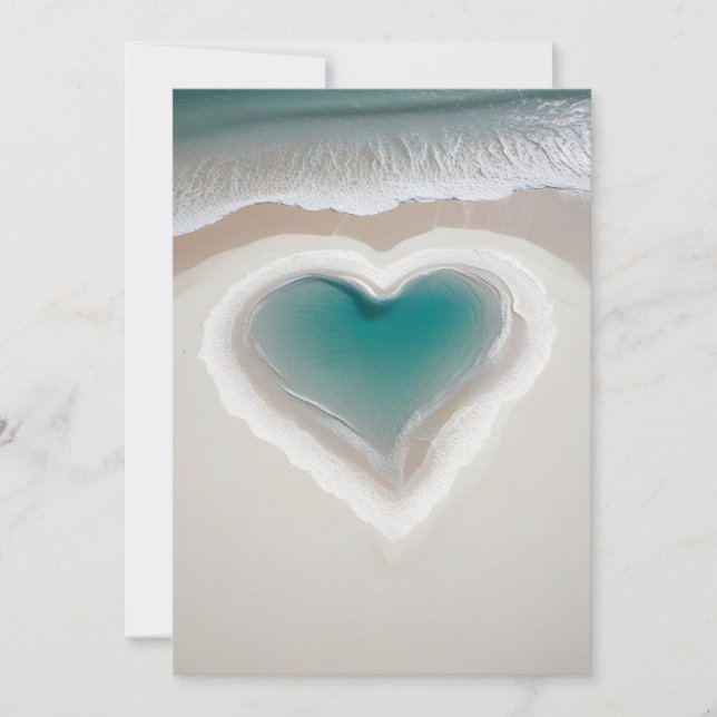 Varm och bjud in hjärta julkort (Framsida)