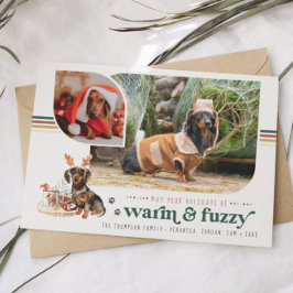 Varm och Fuzzy | Pet Helgdag-fotokort Julkort