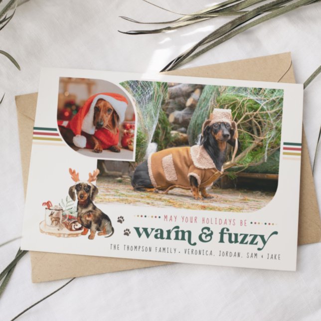 Varm och Fuzzy | Pet Helgdag-fotokort Julkort (Skapare uppladdad)