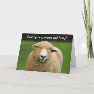 Varm och Fuzzy Sheep Birthday Kort