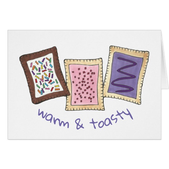Varm och giftig pastor för frukost och gips hälsningskort (Framsidan Horizontal)