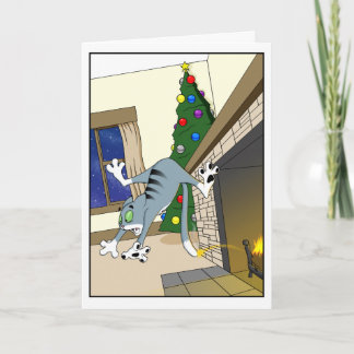 Varm och luddig helgdag helgkort