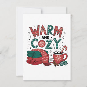 Varm Och Mysig Jul Varm Choklad Xmas Inbjudningar