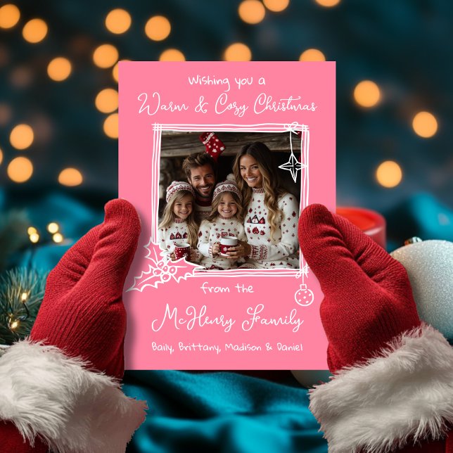 Varm och Mysigt Hand plockade Doodle-fotoport - ju Inbjudningar (Skapare uppladdad)