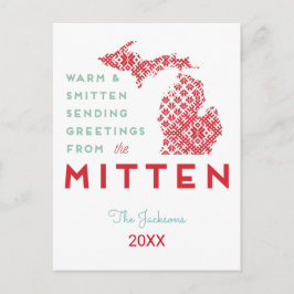 Varm och Smitten Hälsning från Mitten MI Helg Vykort