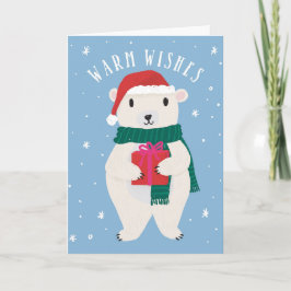 Varm Önskemål Beary God jul Greeting Card Kort