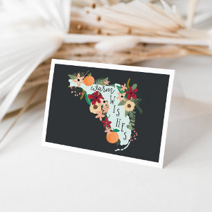 Varm Önskemål från Florida Illustrated Note Card Kort