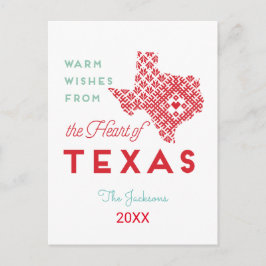 Varm Önskemål från Texas hjärta Vykort