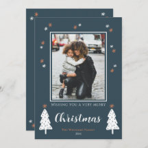 Varm Önskemål Grönt julfotkort