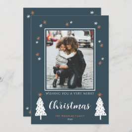 Varm Önskemål Grönt julfotkort Julkort