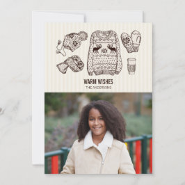 Varm Önskemål Helgdag Essentials-fotokort Julkort