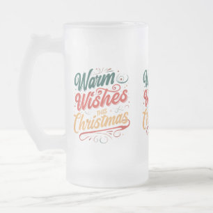 Varm Önskemål I julas - Frosted Glass Mugg (16
