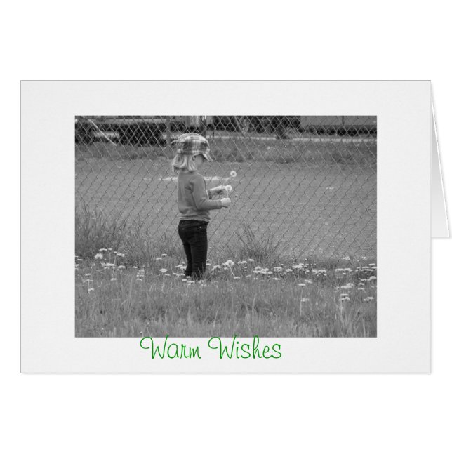 Varm Önskemål-kort Hälsningskort (Framsidan Horizontal)