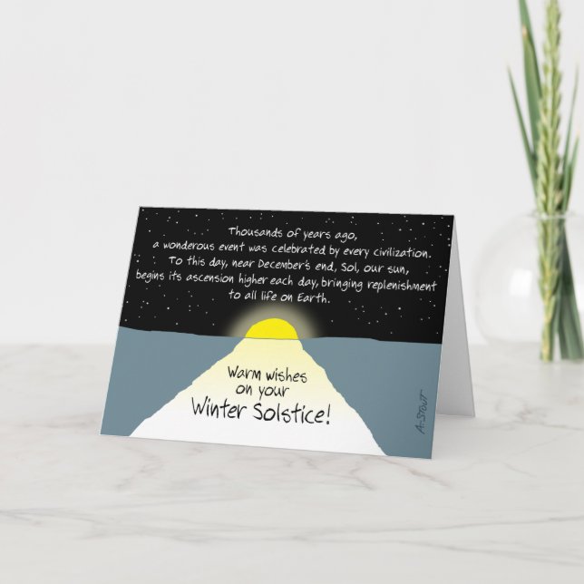 Varm Önskemål på Winter Solstice! Kort (Framsida)