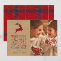 Varm Önskemål Photo Kraft & Tartan Red ID589