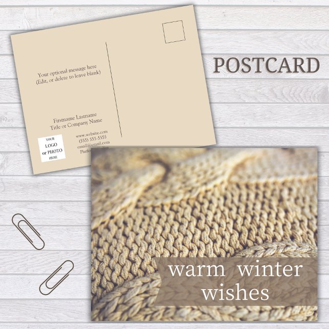 Varm Önskemål Realtor Glad helg vykort (Warm winter wishes postcard)
