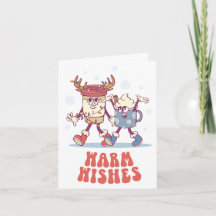 Varm Önskemål: Retro Groovy Helgdag Card