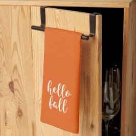Varm Orange Spice Hej Fall Kitchen Towel Kökshandduk