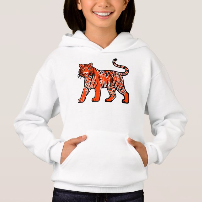 Varm Orange Tiger T Shirt (Framsida)