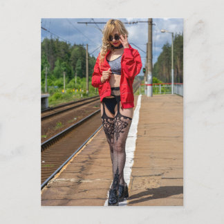 Varm ! Pin Up Flickan fotobrevkort Vykort