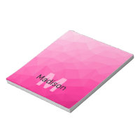Varm pink geometrisk mesh-mönster Monogram
