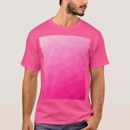 Varm pink gradient geometrisk nätmönster t shirt