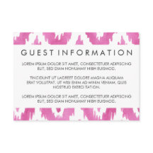 Varm pink Ikat-gästinformation