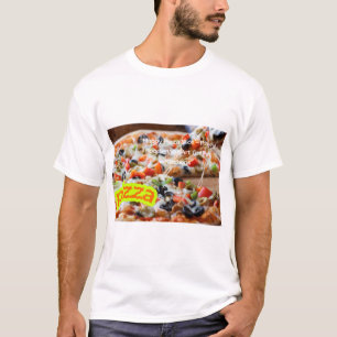Varm pizzafoto - Riktig ångande matbild T Shirt