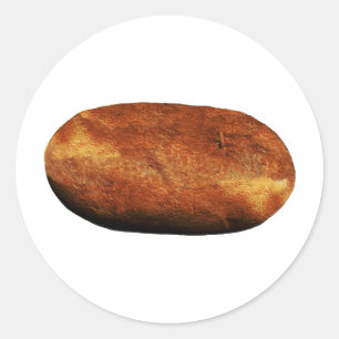 Varm potatis runt klistermärke