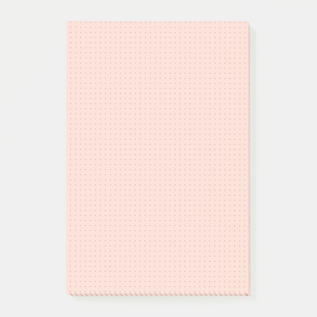 Varm Rosa Dot Grid Darker Post-it Notes Block (Framsida)