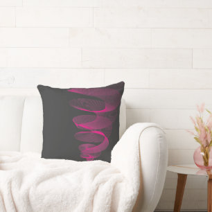 Varm rosa fuchsia tråd tvist modern abstrakt konst kudde
