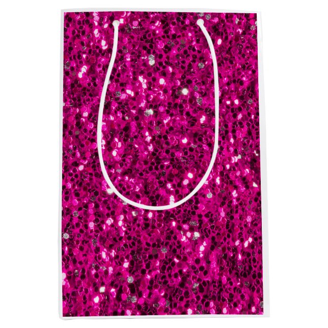 Varm rosa gnistrande falskt glitter (Framsidan)