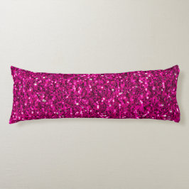 Varm rosa gnistrande falskt glitter kroppskudde