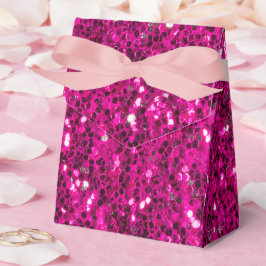 Varm rosa gnistrande falskt glitter presentaskar
