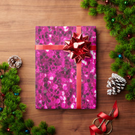 Varm rosa gnistrande falskt glitter presentpapper