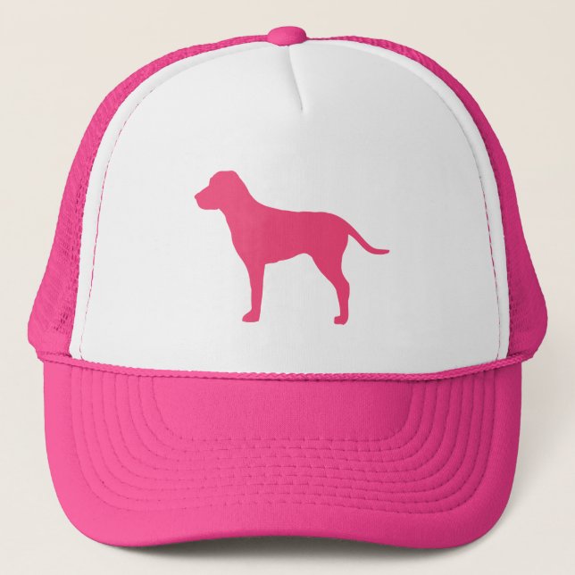 Varm rosa hund truckerhatt keps (Framsida)