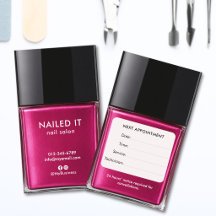 Varm rosa nagellack flaska Nagelsalongbokning
